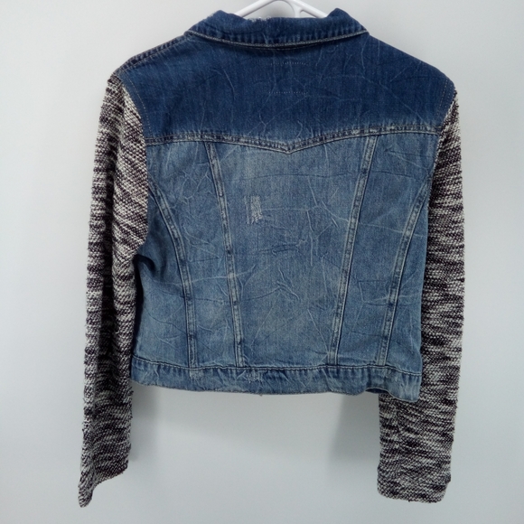 $89 Jessica Simpson Pixie Contrast Liberty Blue Denim 2016 Collection Jacket - Picture 5 of 11
